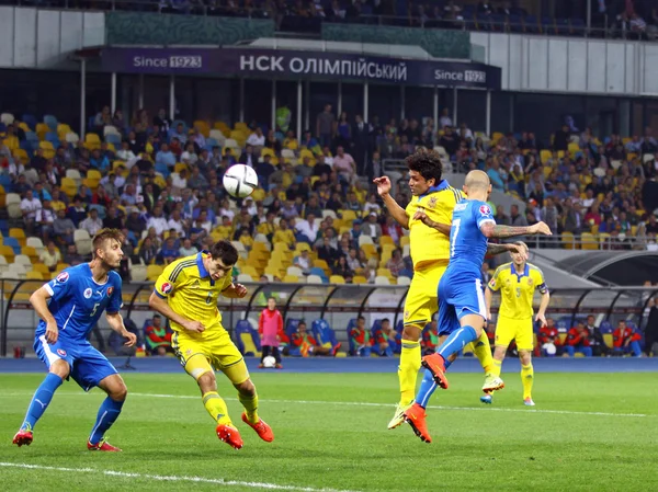 欧足联欧元 2016年排位赛比赛乌克兰 vs 斯洛伐克 — 图库照片