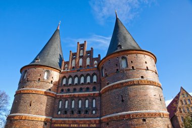 Holsten Gate in Lubeck old town, Germany clipart