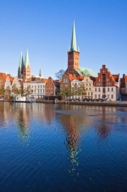 Skyline of Lubeck old town, Germany clipart