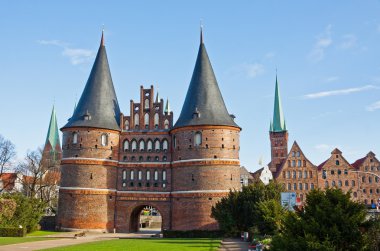 Holsten kapısı lubeck eski şehirde, Almanya