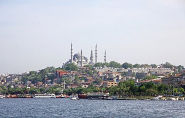 Fatih Camii, Istanbul manzaralı şehir manzarası