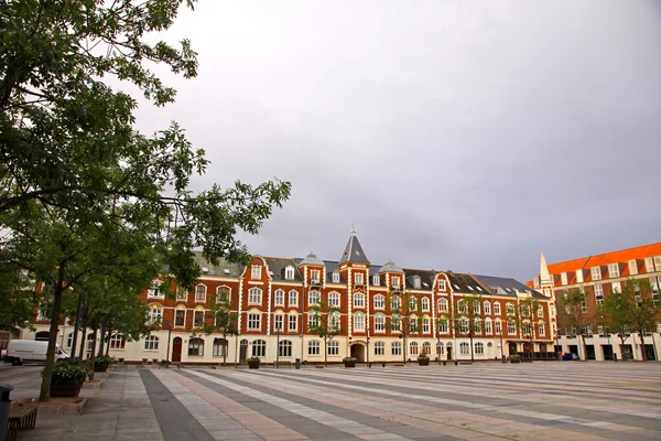 Рыночная площадь в городе Фредерисия, Дания — стоковое фото