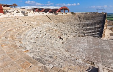 Ancient theater in Kourion, Cyprus clipart
