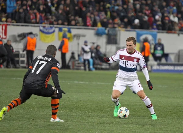 Futbol oyun Shakhtar Donetsk vs Bayern Münih — Stok fotoğraf