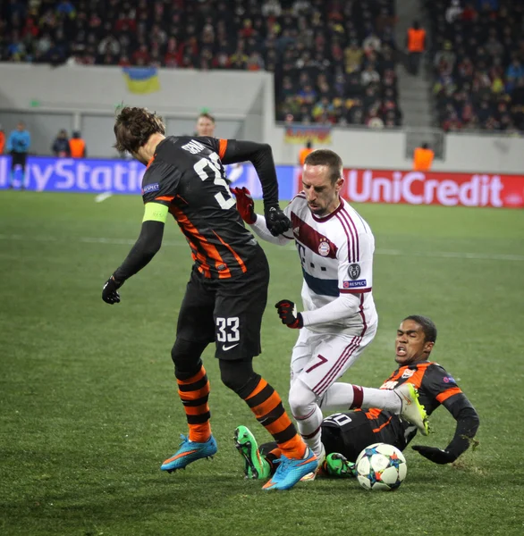 Football game Shakhtar Donetsk vs Bayern Munich — Stock Photo, Image