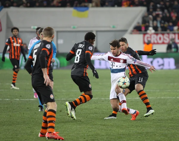 Piłka nożna gry Szachtar Donieck vs Bayern Monachium — Zdjęcie stockowe