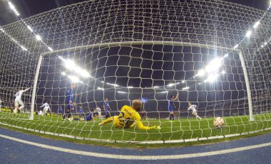 Football game FC Dynamo Kyiv vs FC Everton clipart