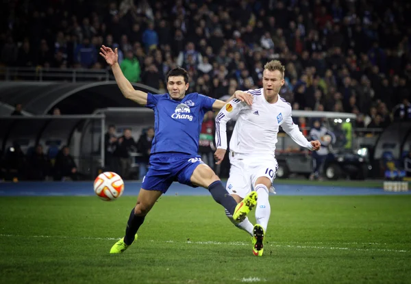 Jogo de futebol fc dínamo kyiv vs fc everton — Fotografia de Stock