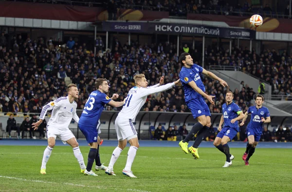 Piłka nożna gry Dynamo Kijów vs Fc Everton — Zdjęcie stockowe