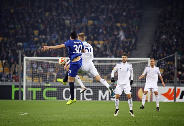 Jogo de futebol fc dínamo kyiv vs fc everton — Fotografia de Stock