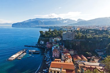 Picturesque morning view of Sorrento city, Italy clipart