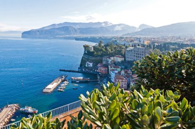 Picturesque morning view of Sorrento city, Italy clipart