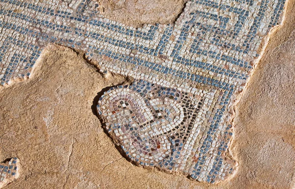 Фрагмент древней мозаики в Курионе, Кипр — стоковое фото