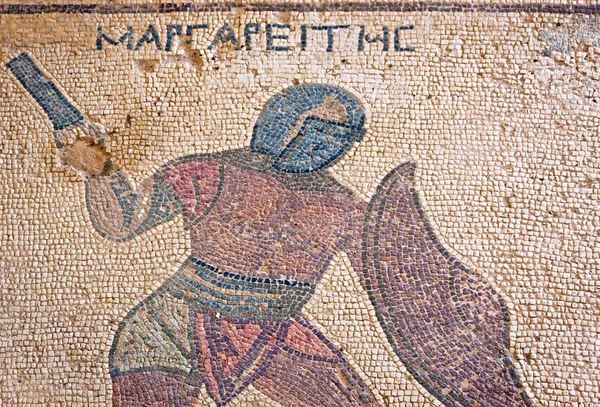 Fragment of ancient mosaic in Kourion, Cyprus — Stock Photo, Image