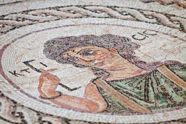Kourion, Kıbrıs'taki antik dini mozaik parçası
