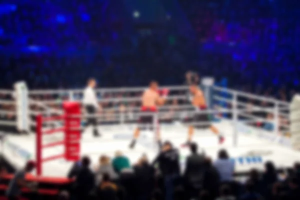 Combattimento di boxe offuscata. Sfondo astratto con bokeh — Foto Stock