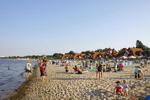 Beach in Sopot, Baltic sea, Poland — ストック写真