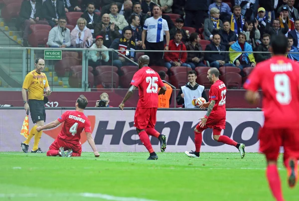 UEFA Europa League Final football game Dnipro vs Sevilla — Zdjęcie stockowe