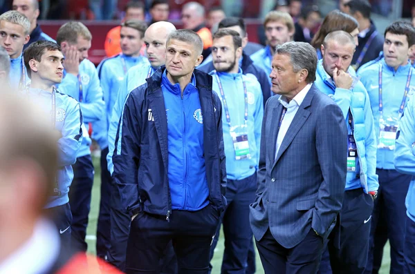 Jogadores do FC Dnipro reagem após perder a Final — Fotografia de Stock