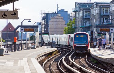 baumwall u-bahn istasyonuna Hamburg, Almanya