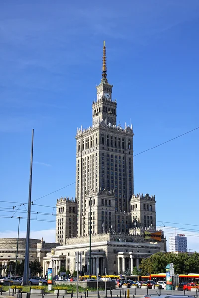 Kultur- och vetenskapspalats i Warszawa, Polen — Stockfoto