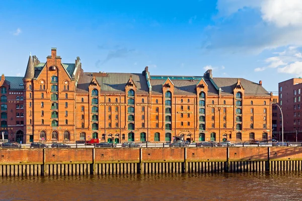 Speicherstadt disctrict i Hamburg, Tyskland - Stock-foto