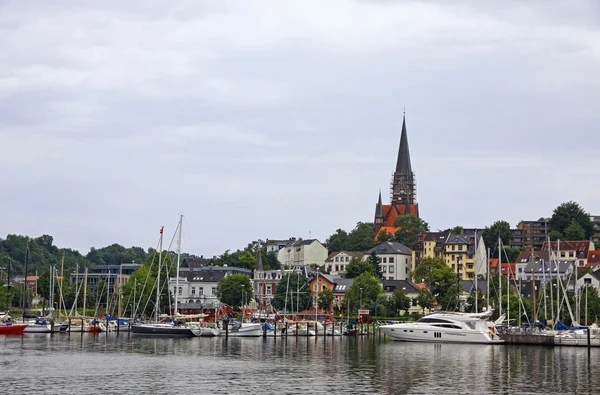 Malerisk udsigt Flensborg by, Tyskland - Stock-foto