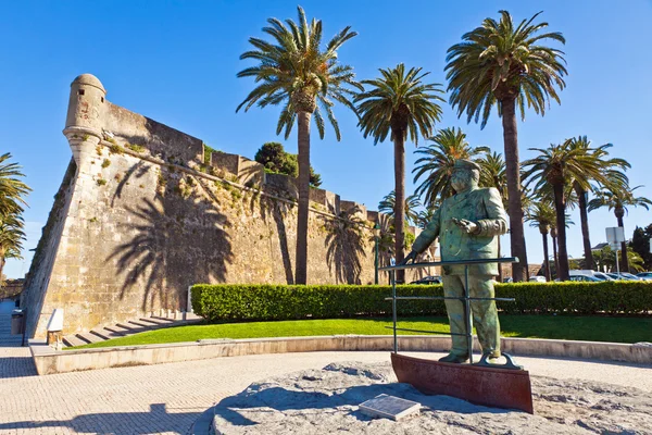 Dom Carlos heykeli ben Portekiz, Cascais, Portekiz kralı — Stok fotoğraf