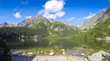 Ismarlayarak Lake Popradske pleso yüksek Tatras, Slovakya