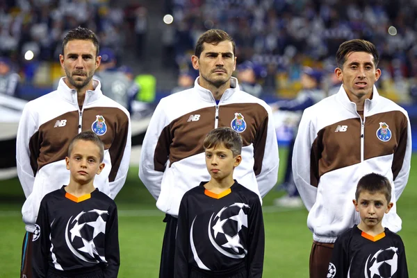 Miguel Layun, Iker Casillas and Hector Herrera of FC Porto — стокове фото