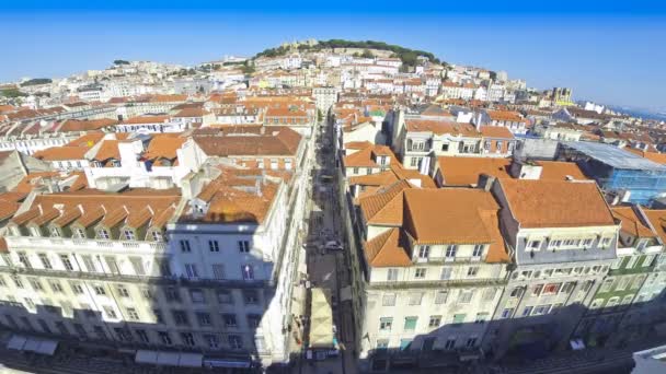 Vista aérea panorâmica da cidade de Lisboa, Portugal — Vídeo de Stock