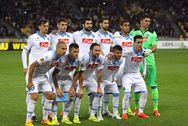 SSC Napoli takım bir grup fotoğrafı için poz