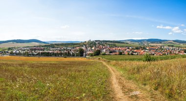 Panoramik şehrin Spisske Podhradie, Slovakya