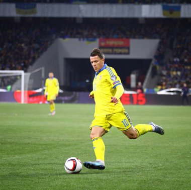 UEFA EURO 2016 Qualifying round game Ukraine vs Spain