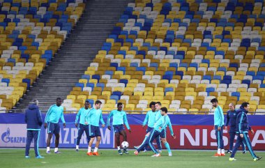 FC Chelsea eğitim oturumu Milli Güvenlik Olimpiyskyi Stadyumu'nda