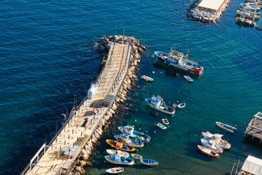 Küçük bay Sorrento sahil, İtalya