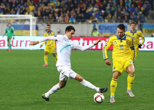 Uefa euro 2016 Play-off-Spiel Ukraine gegen Slowenien — Stockfoto