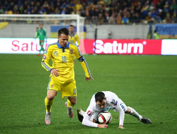UEFA EURO 2016 Juego de play-off Ucrania vs Eslovenia —  Fotos de Stock