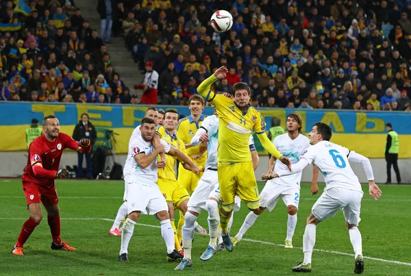 UEFA EURO 2016 Play-off game Ukraine vs Slovenia — Stock Photo, Image