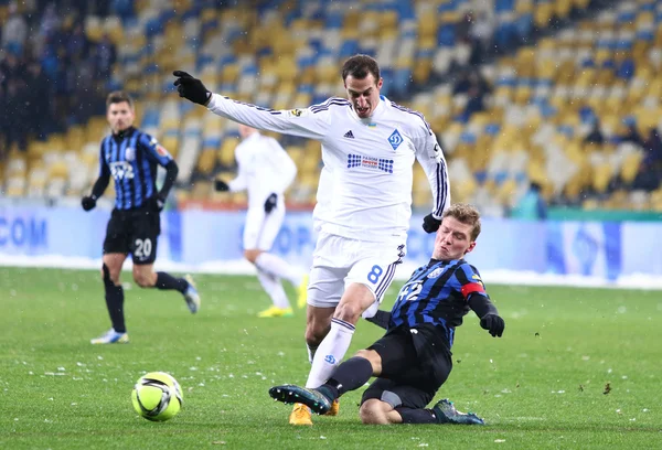 Ukrajinská Premier League fotbalové hře FK Dynamo Kyjev vs Fc Chor — Stock fotografie