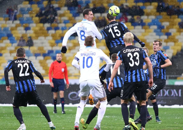 Ukraińska Premier Liga piłki nożnej gry Dynamo Kijów vs Fc Chor — Zdjęcie stockowe