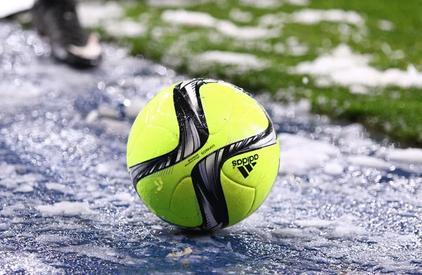 Close-up soccer ball (Adidas CoNext15) — Stock Photo, Image