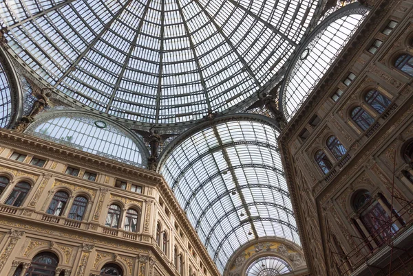 Galleria Umberto I, public shopping and art gallery in Naples, I — Stock Photo, Image