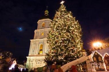 Noel pazarı Sophia Meydanı Kiev, Ukrayna