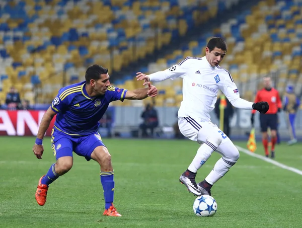 UEFA Champions League game FC Dynamo Kyiv vs Maccabi Tel-Aviv — Zdjęcie stockowe