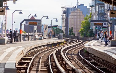 baumwall u-bahn istasyonuna Hamburg, Almanya