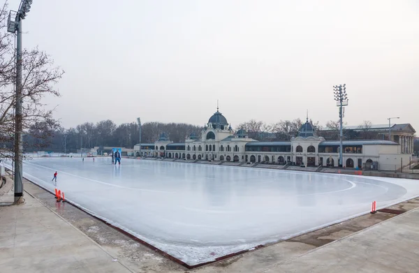 City Park Ice Rink em Budapeste, Hungria — Fotografia de Stock