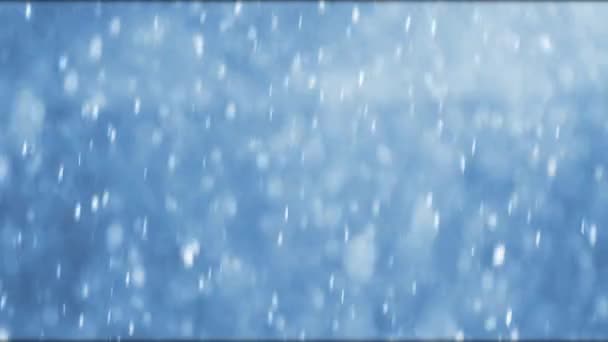 Große Schneeflocken, die während eines Wintersturms fallen — Stockvideo