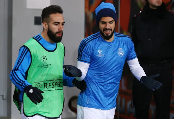 Dani Carvajal and Raphael Varane of Real Madrid — Stock Photo, Image