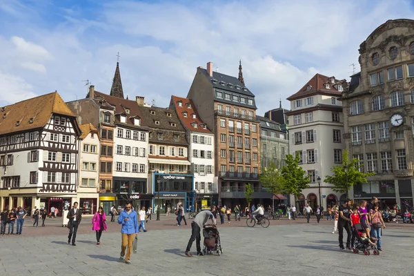 Place Kleber, the central square of Strasbourg, France — Stock Photo, Image